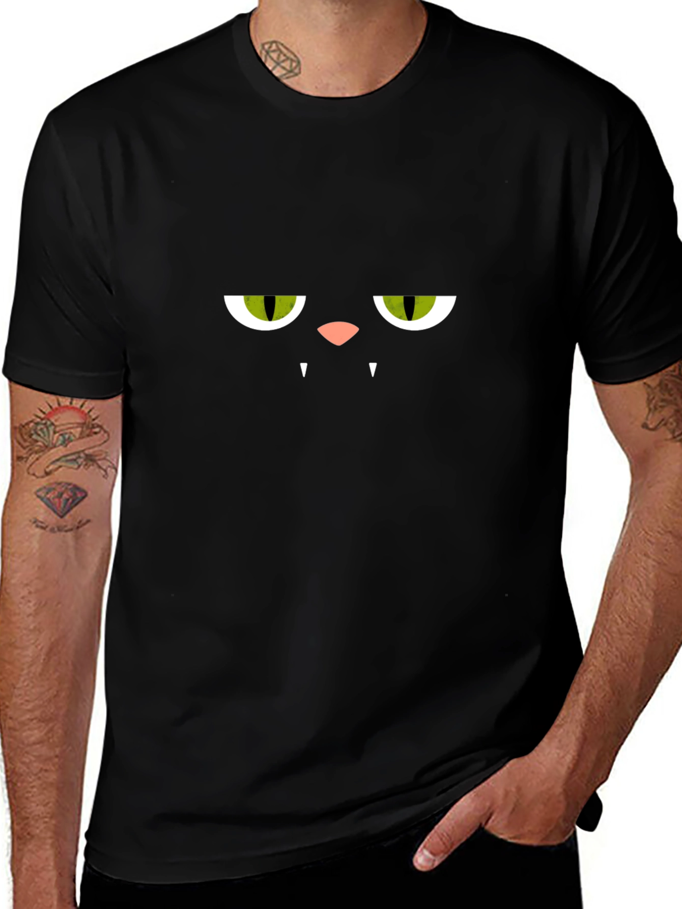 Grumpy Cat Graphic Tee - Mens Black T-Shirt