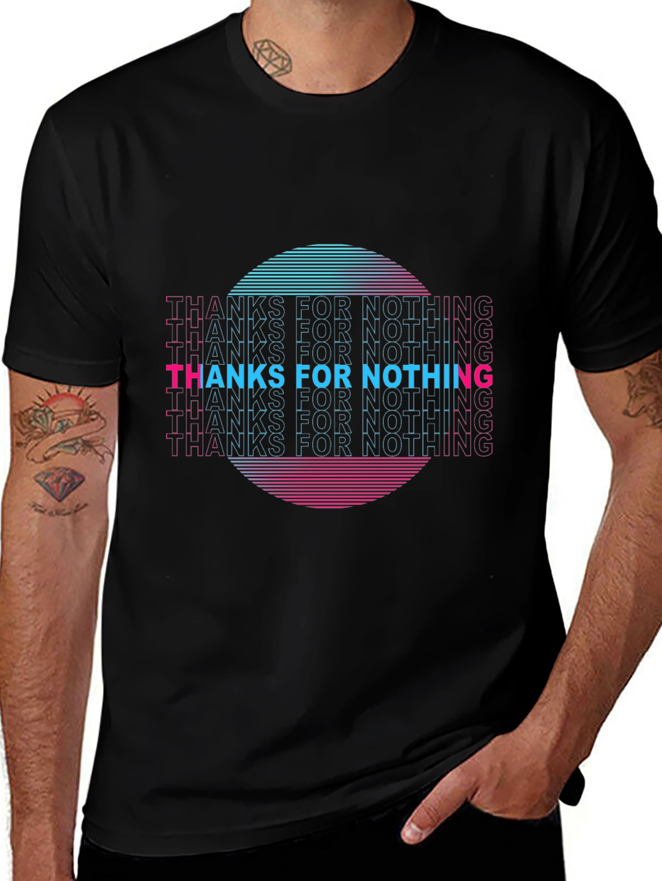 Retro Thanks For Nothing Graphic Tee