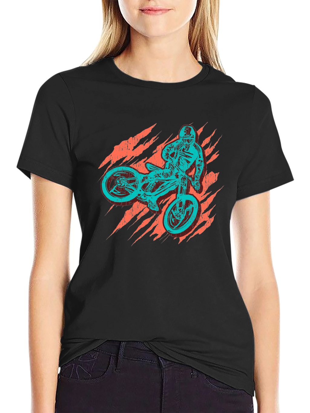 Mens Graphic T-Shirt - Mountain Biker Print