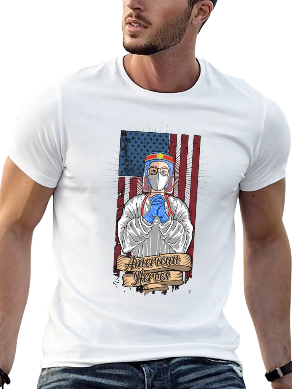 American Heroes T-Shirt - Patriotic Healthcare Design