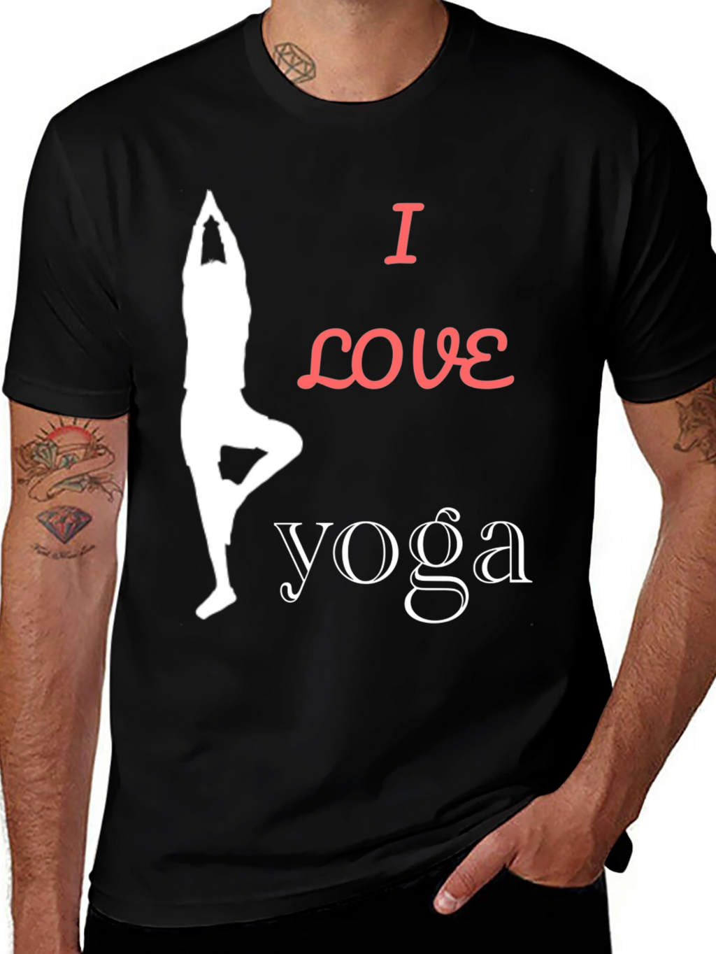 I Love Yoga Graphic T-Shirt