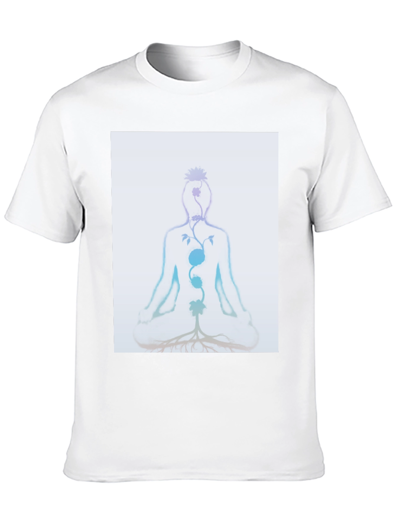 Chakra Meditation Tee - Spiritual Black T-Shirt