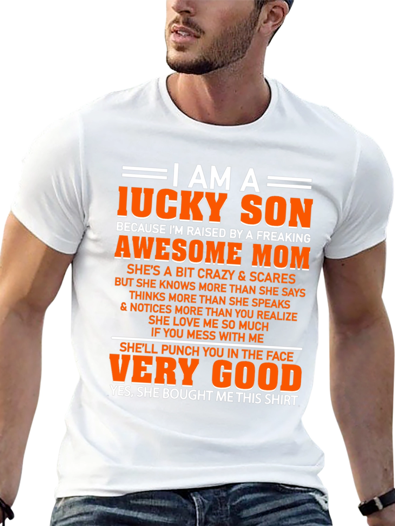 Lucky Son Graphic T-Shirt - Awesome Freaking Mom