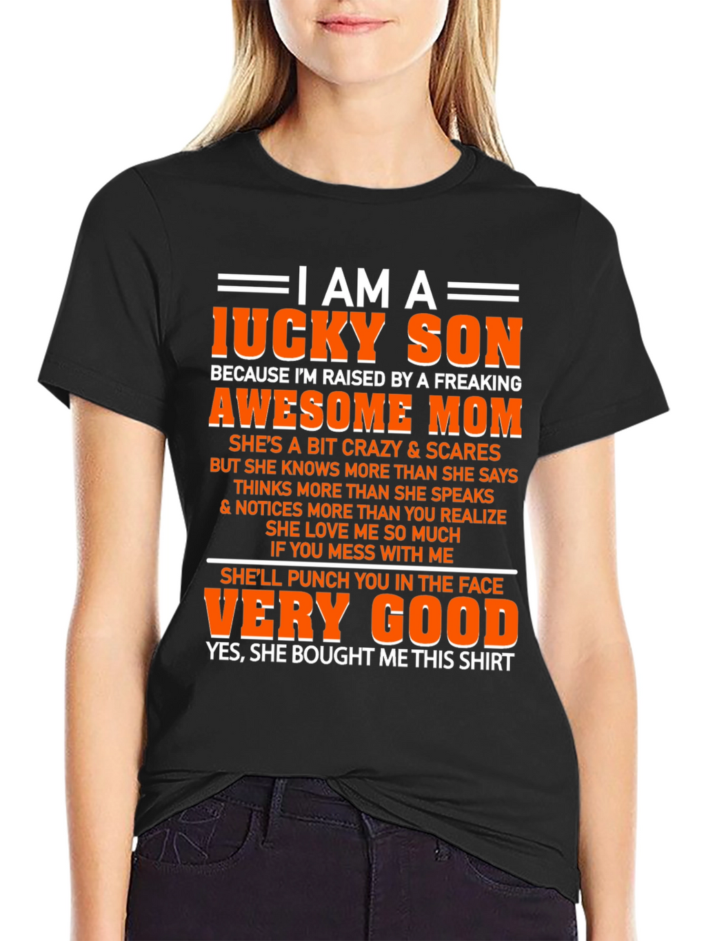 Lucky Son Graphic T-Shirt - Awesome Freaking Mom