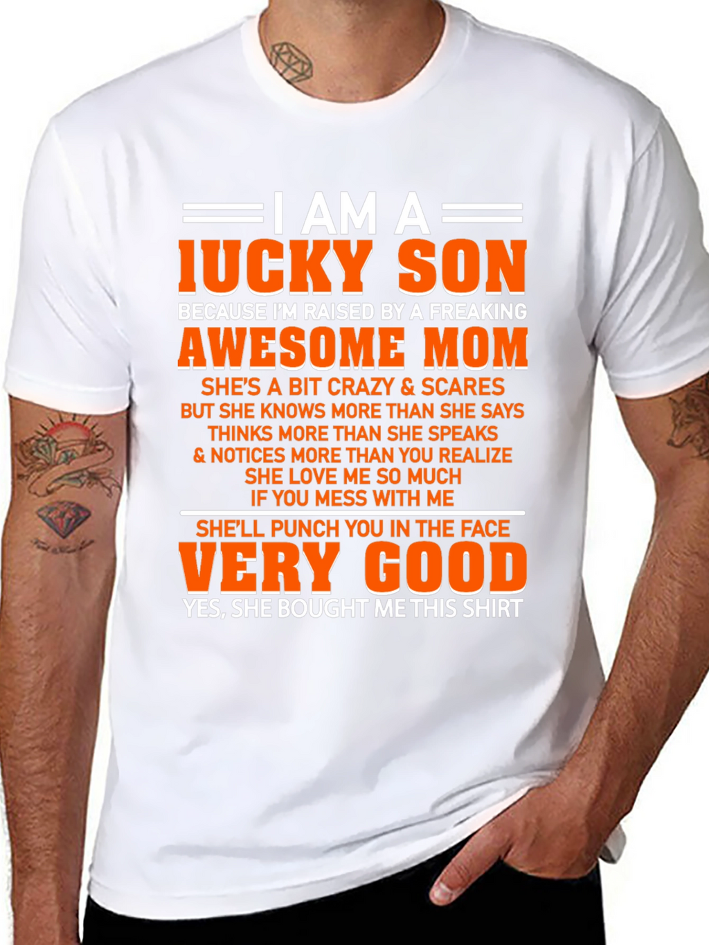Lucky Son Graphic T-Shirt - Awesome Freaking Mom