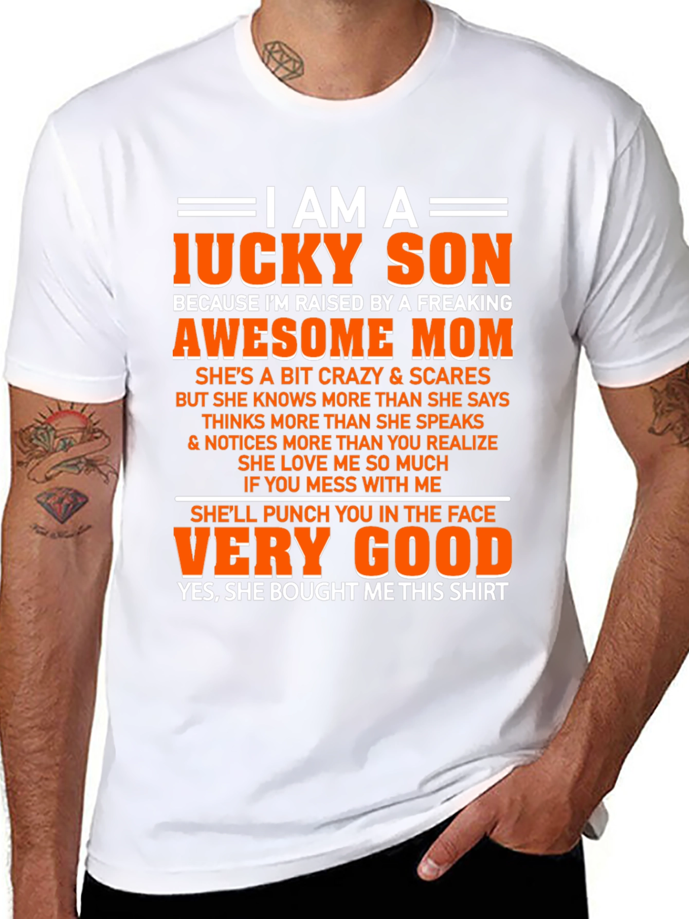 Lucky Son Graphic T-Shirt - Awesome Freaking Mom
