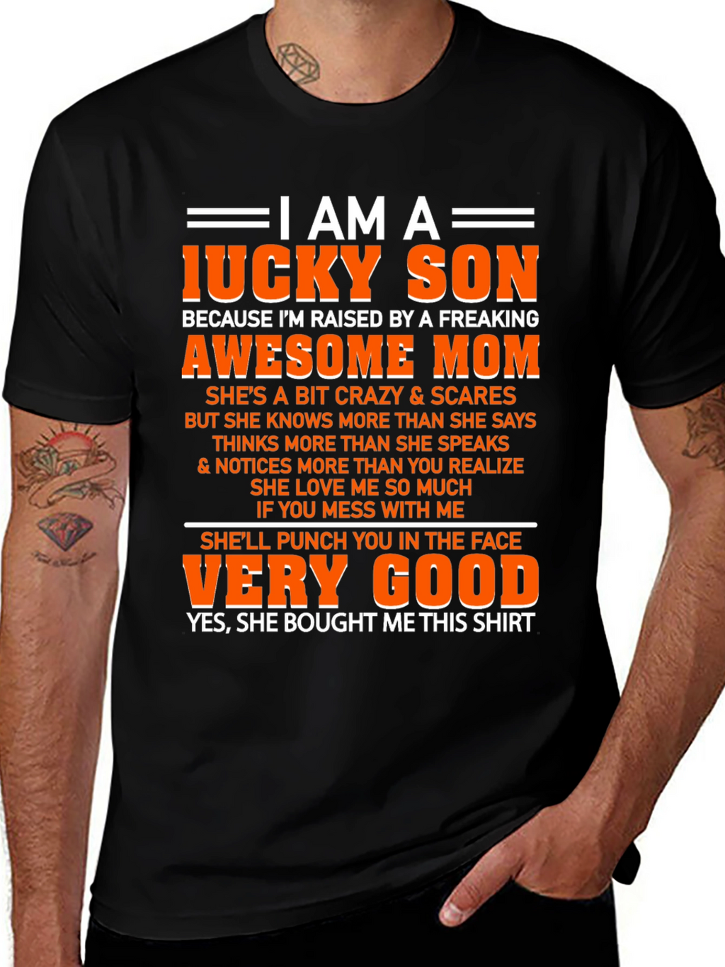 Lucky Son Graphic T-Shirt - Awesome Freaking Mom