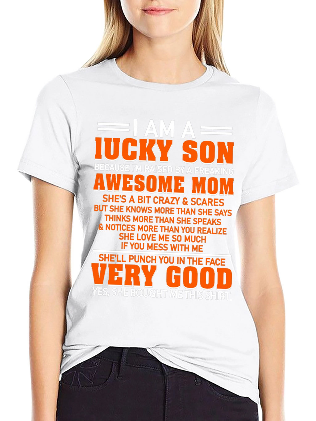 Lucky Son Graphic T-Shirt - Awesome Freaking Mom