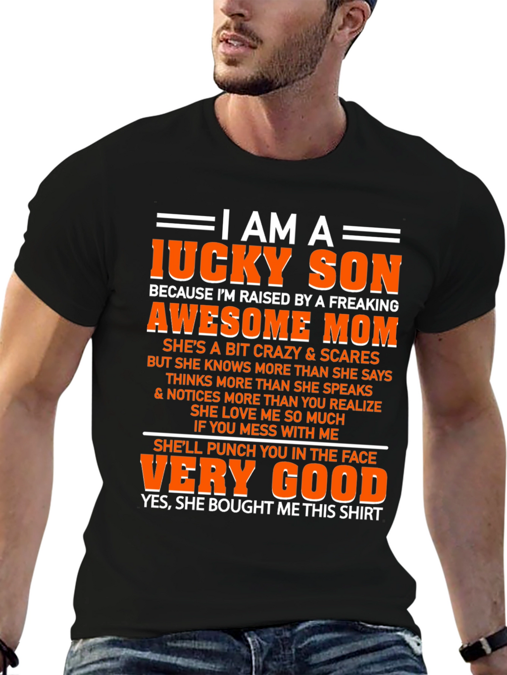 Lucky Son Graphic T-Shirt - Awesome Freaking Mom