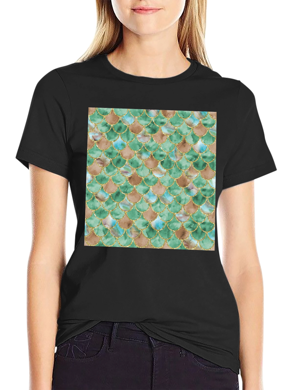 Scales Pattern Graphic Tee