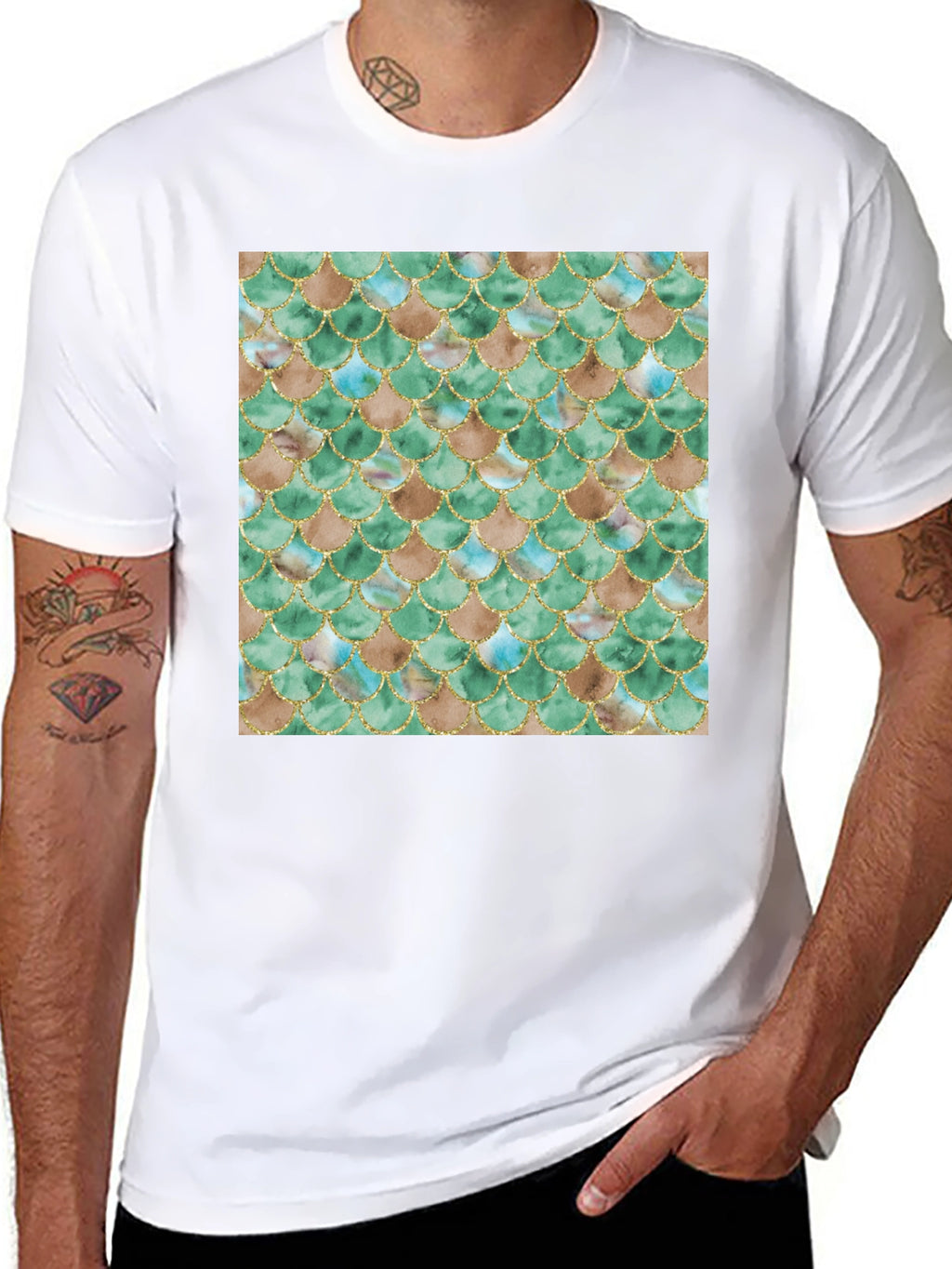 Scales Pattern Graphic Tee