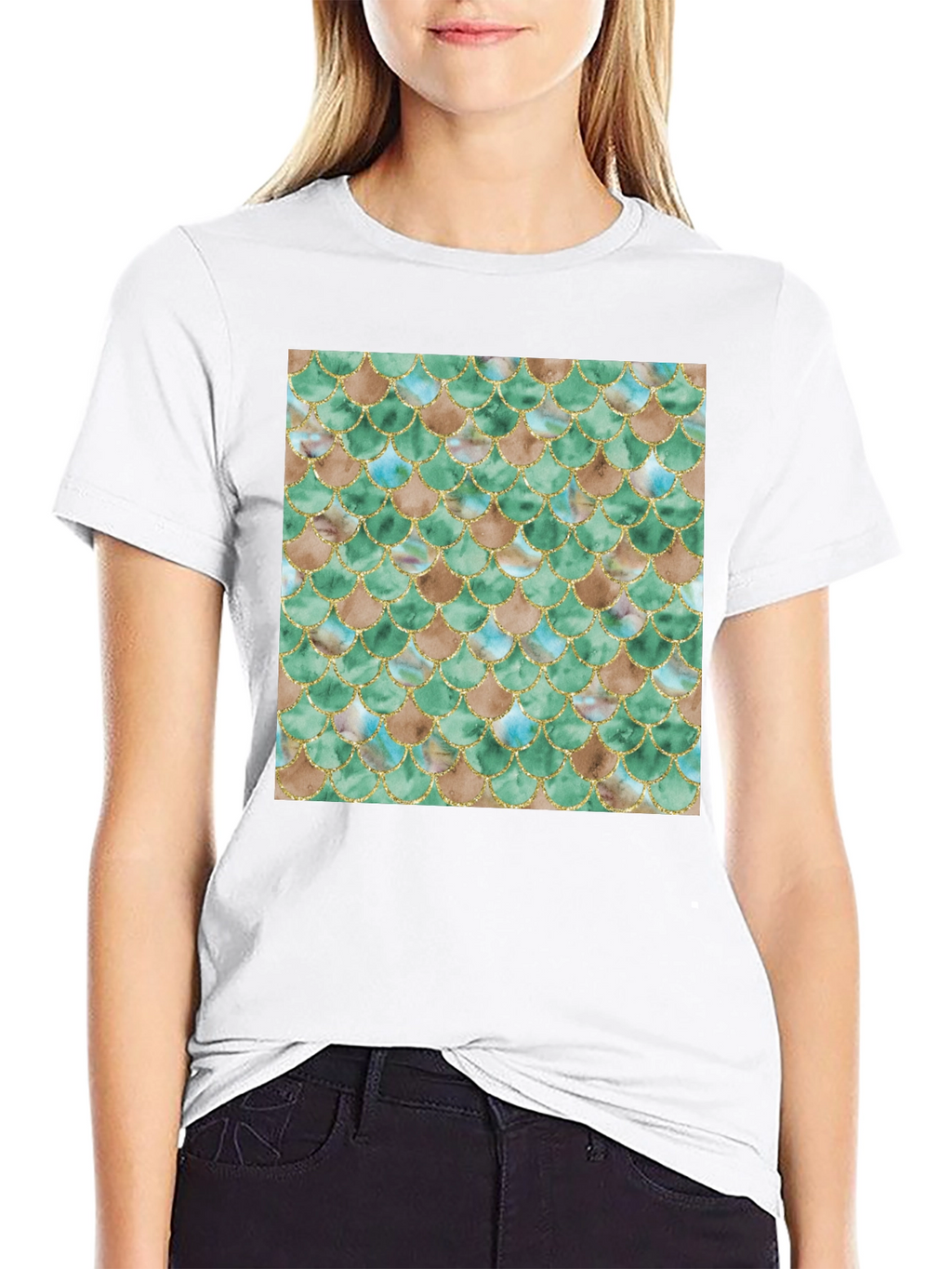 Scales Pattern Graphic Tee