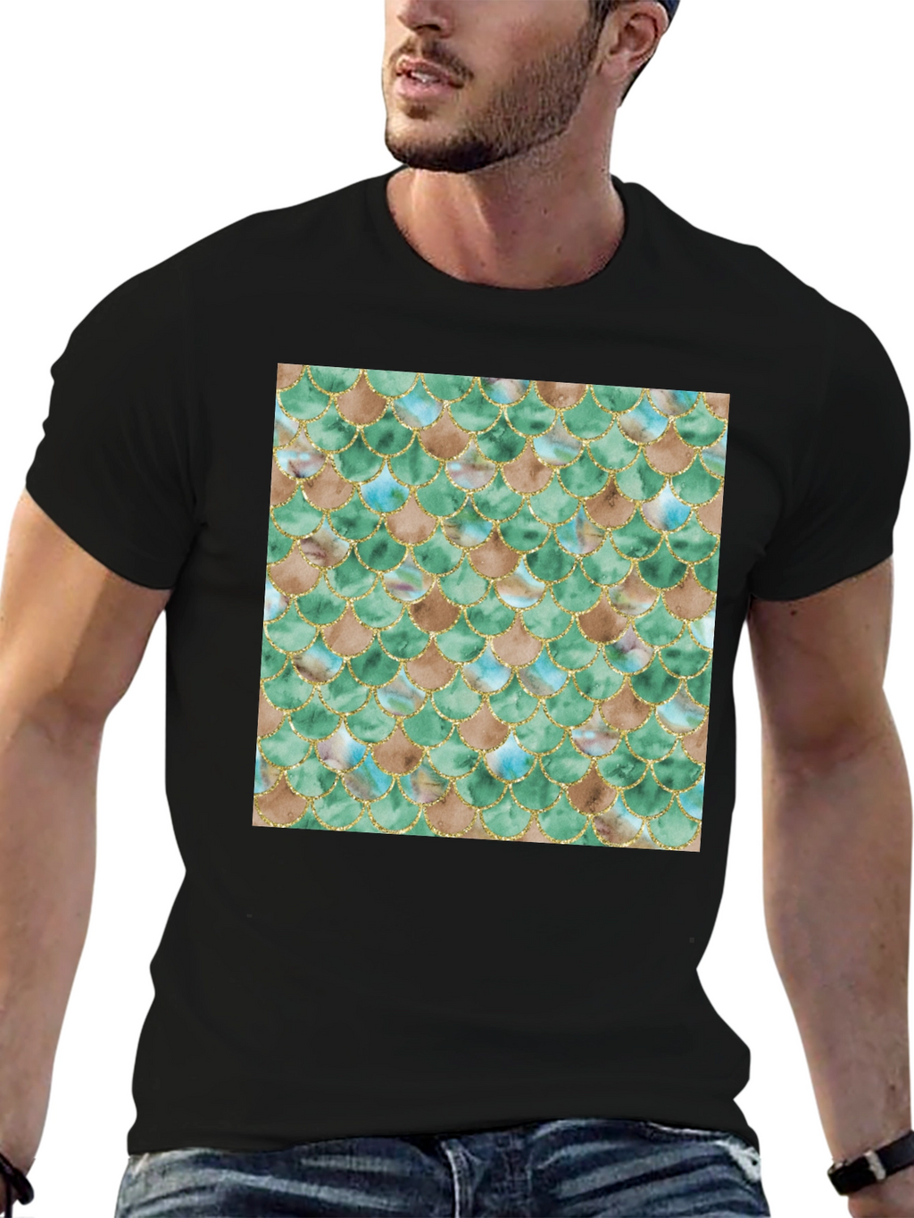 Scales Pattern Graphic Tee