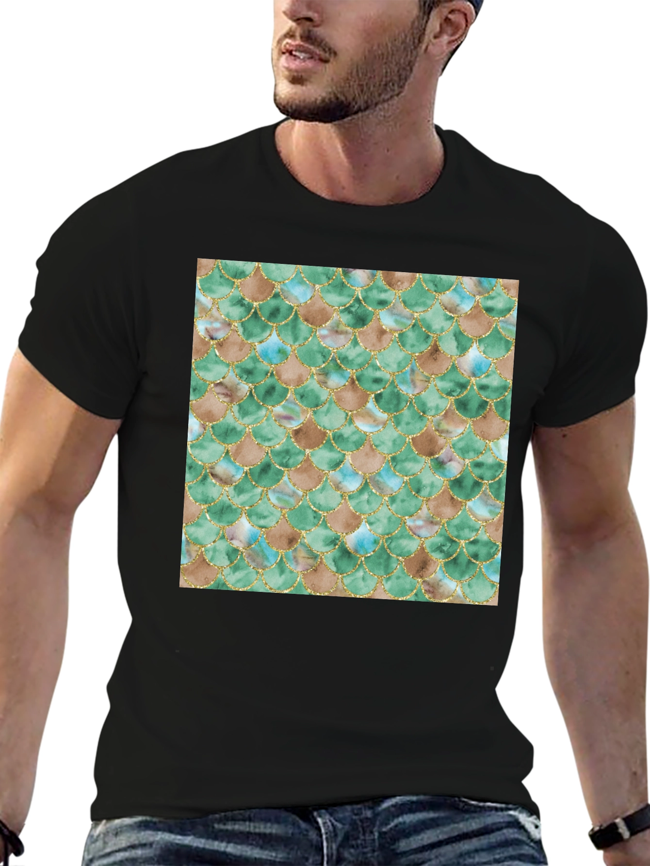 Scales Pattern Graphic Tee