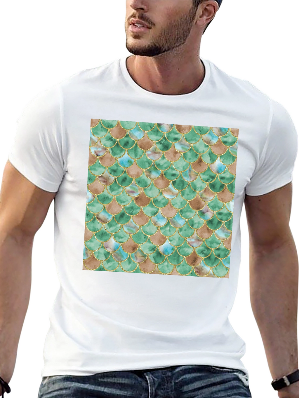 Scales Pattern Graphic Tee