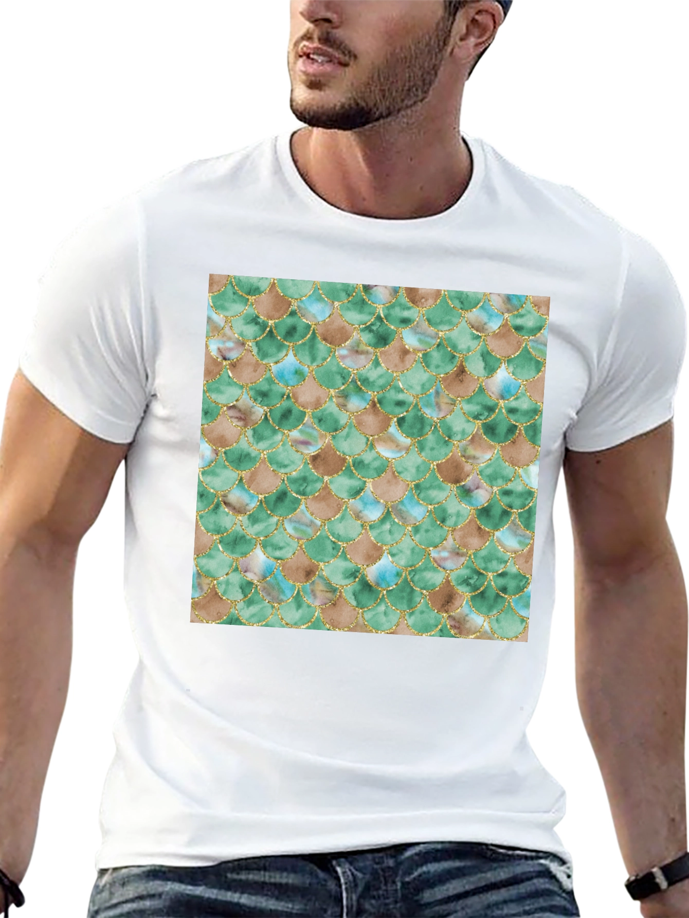 Scales Pattern Graphic Tee