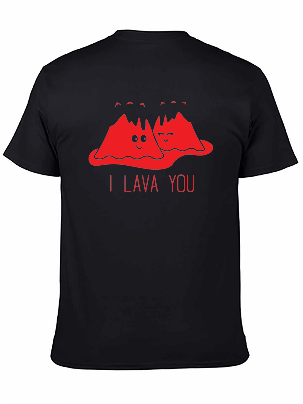 I Lava You Funny Graphic T-Shirt - Black