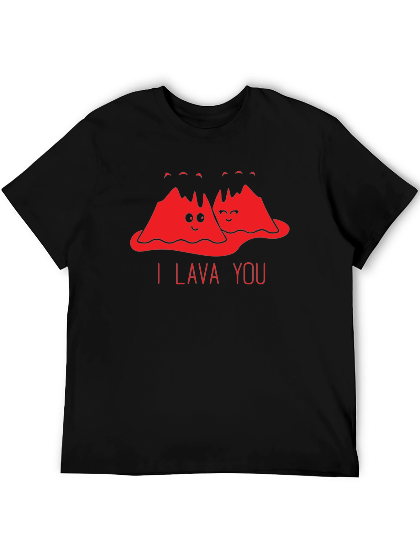 I Lava You Funny Graphic T-Shirt - Black