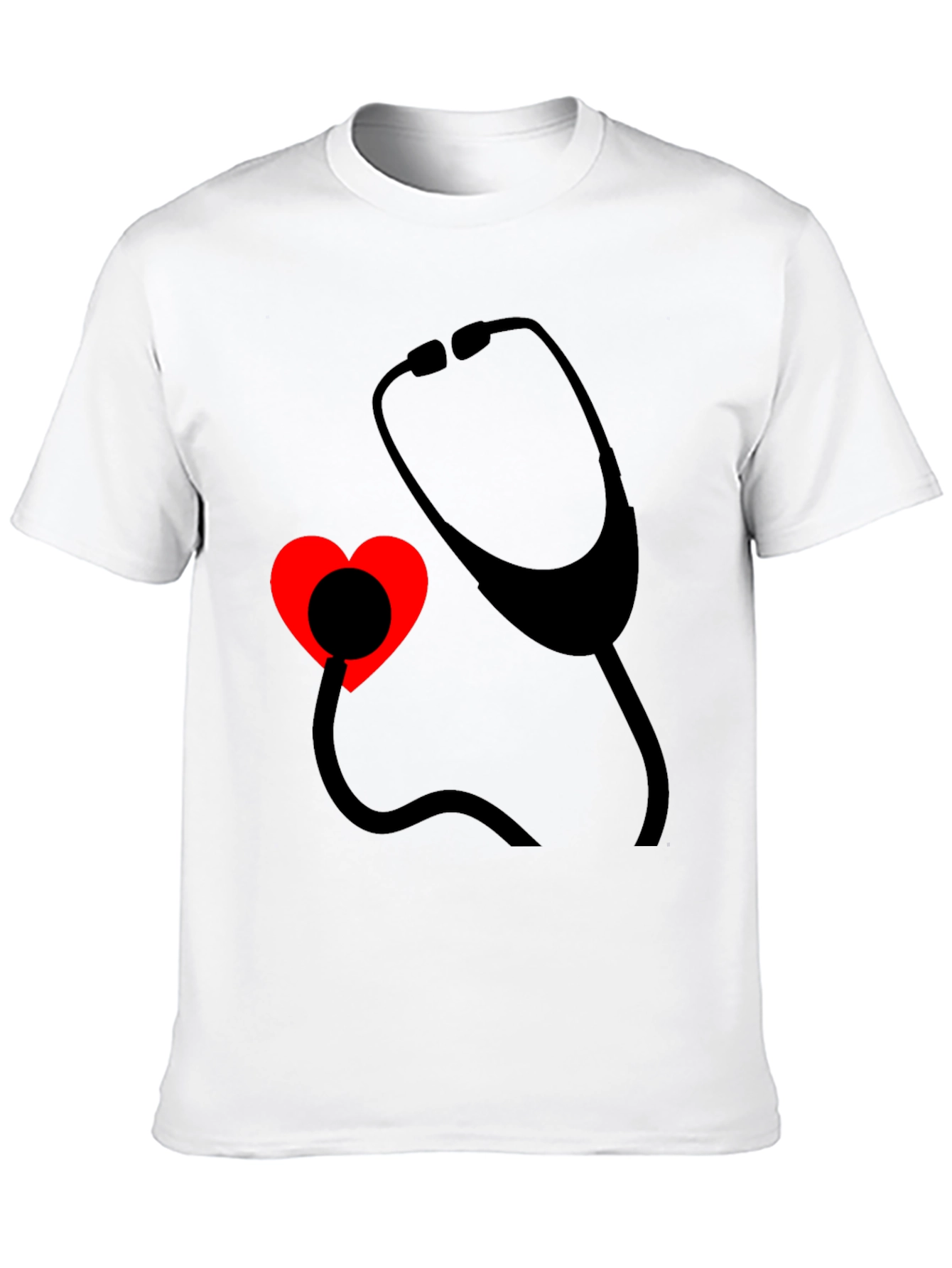 Heartbeat Stethoscope Tee - Medical Love Shirt