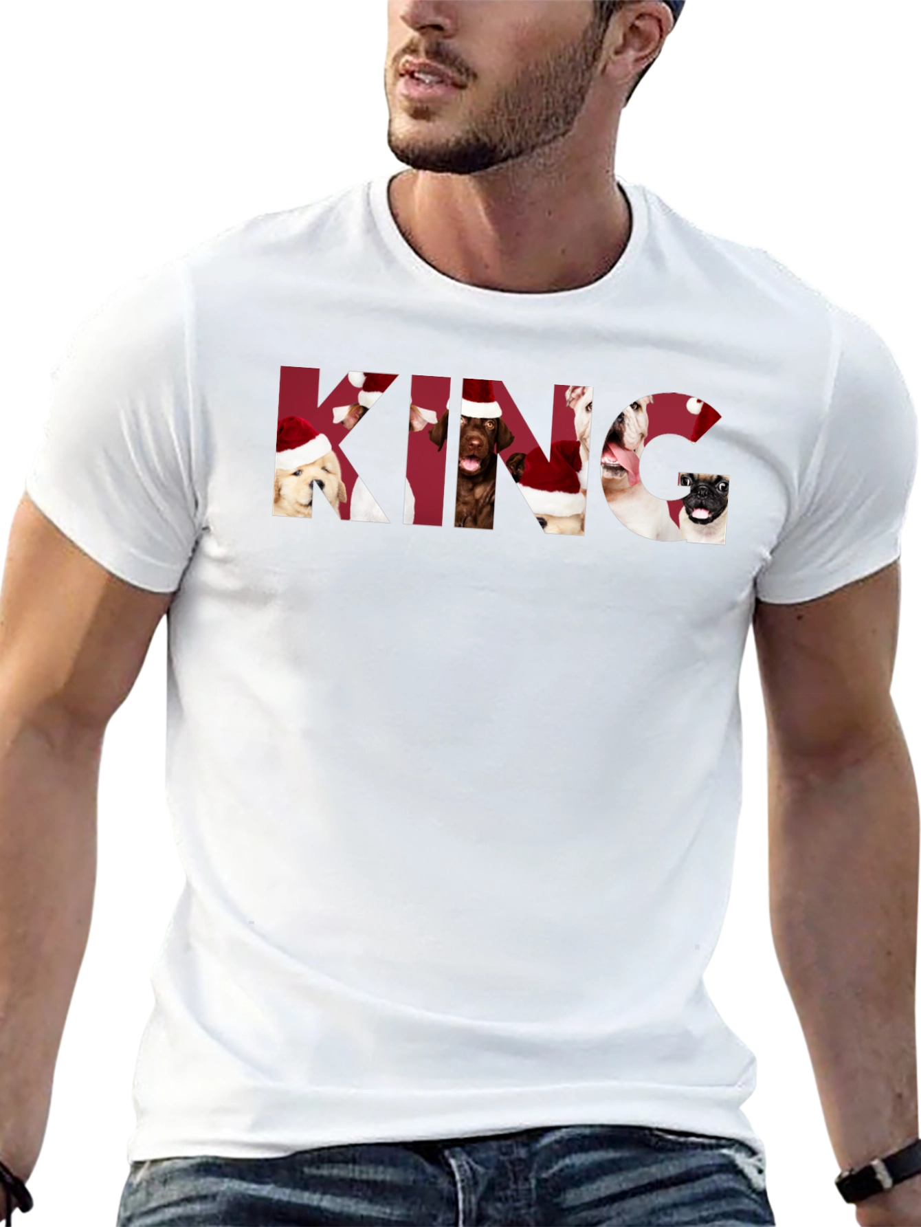 Dog Lover Christmas King Graphic Tee