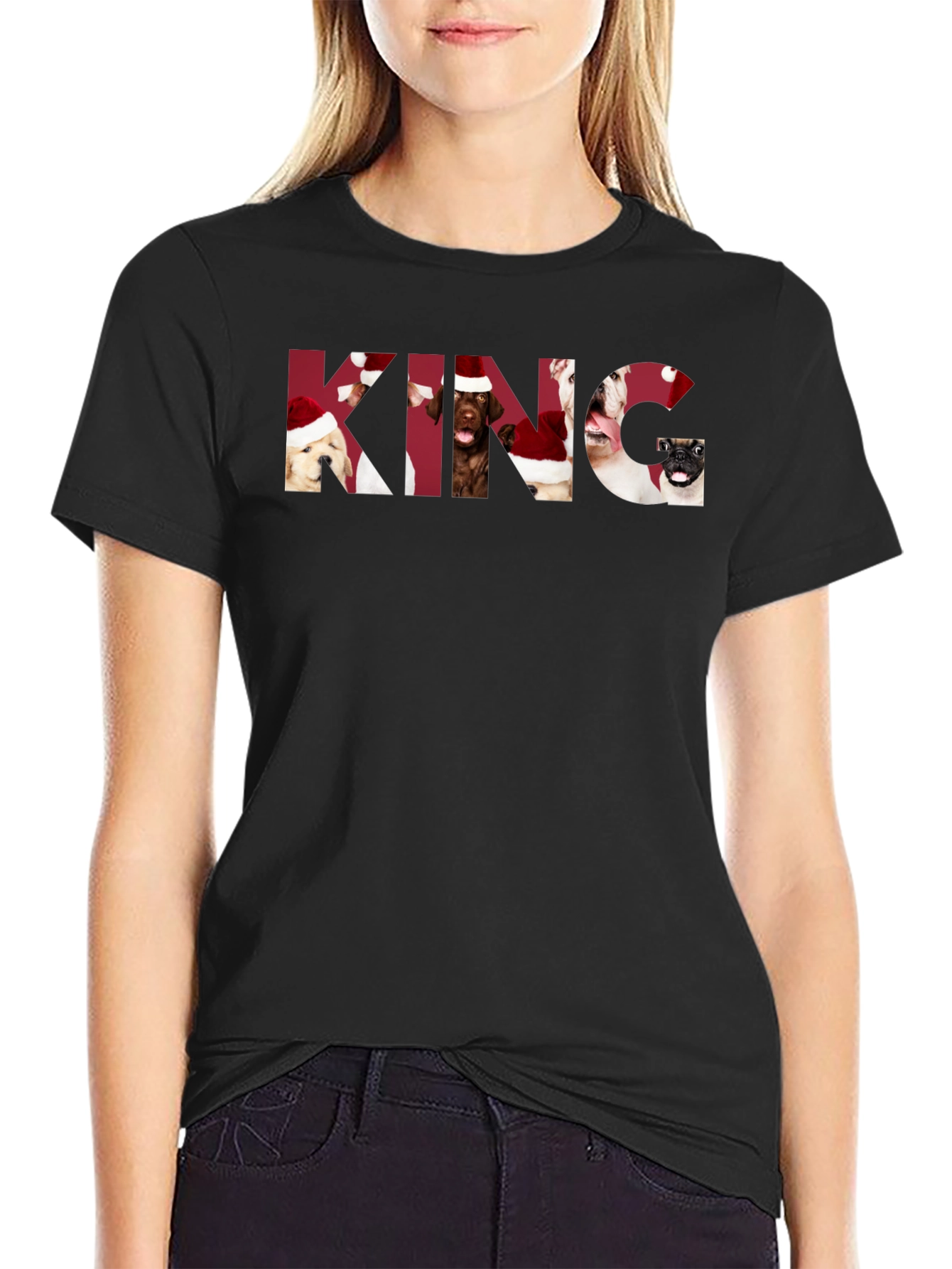 Dog Lover Christmas King Graphic Tee