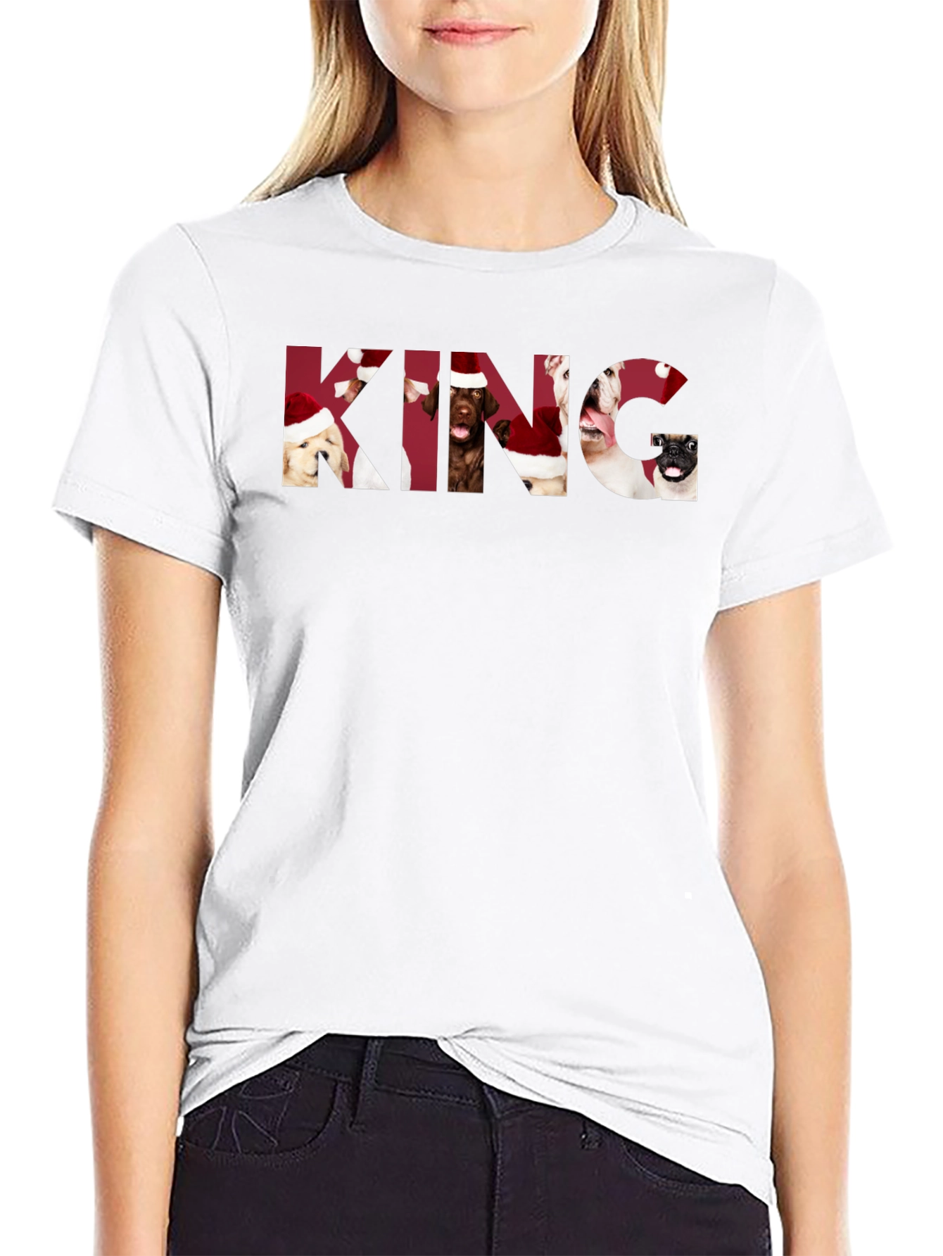 Dog Lover Christmas King Graphic Tee