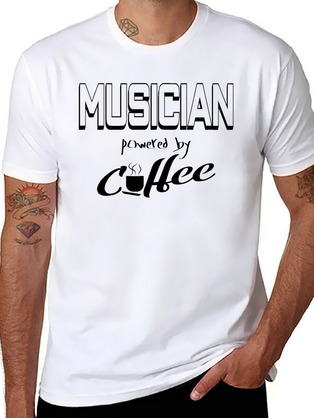 Musician Powered by Coffee Graphic T-Shirt