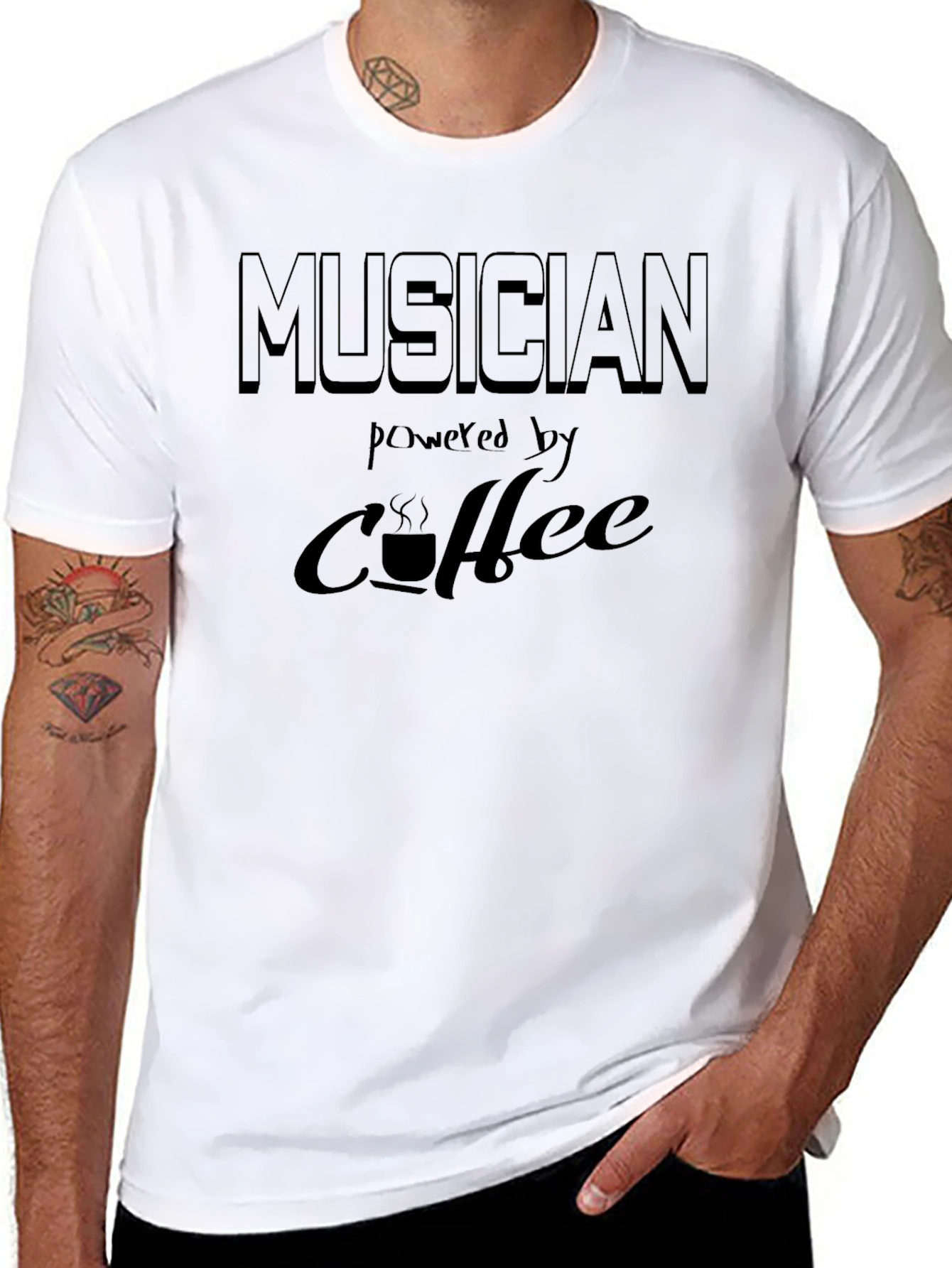 Musician Powered by Coffee Graphic T-Shirt