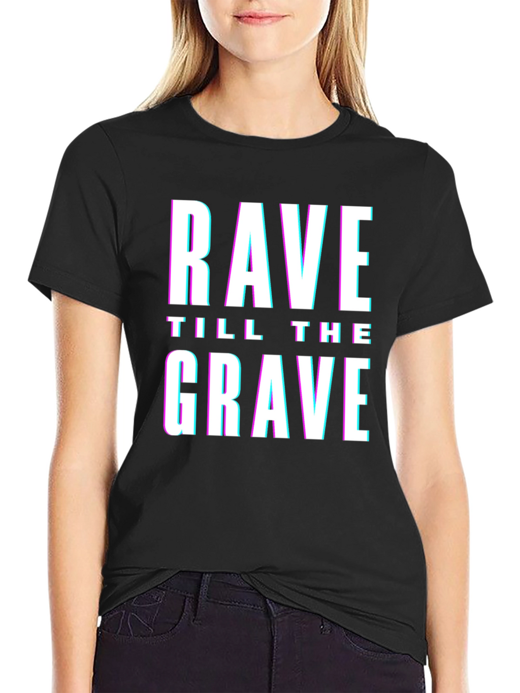 Rave Till The Grave Graphic T-Shirt