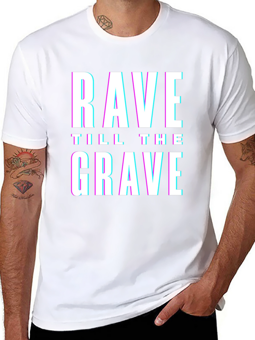 Rave Till The Grave Graphic T-Shirt