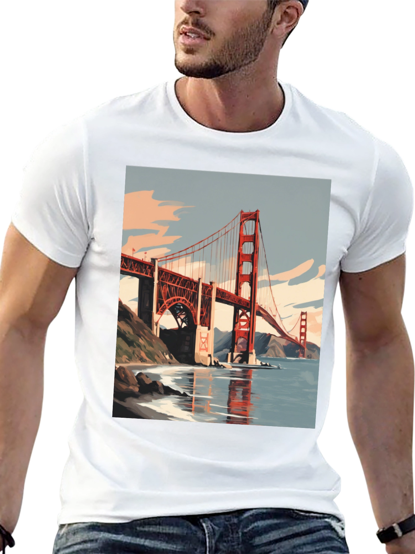 Golden Gate Bridge Graphic Tee - San Francisco Souvenir T-Shirt
