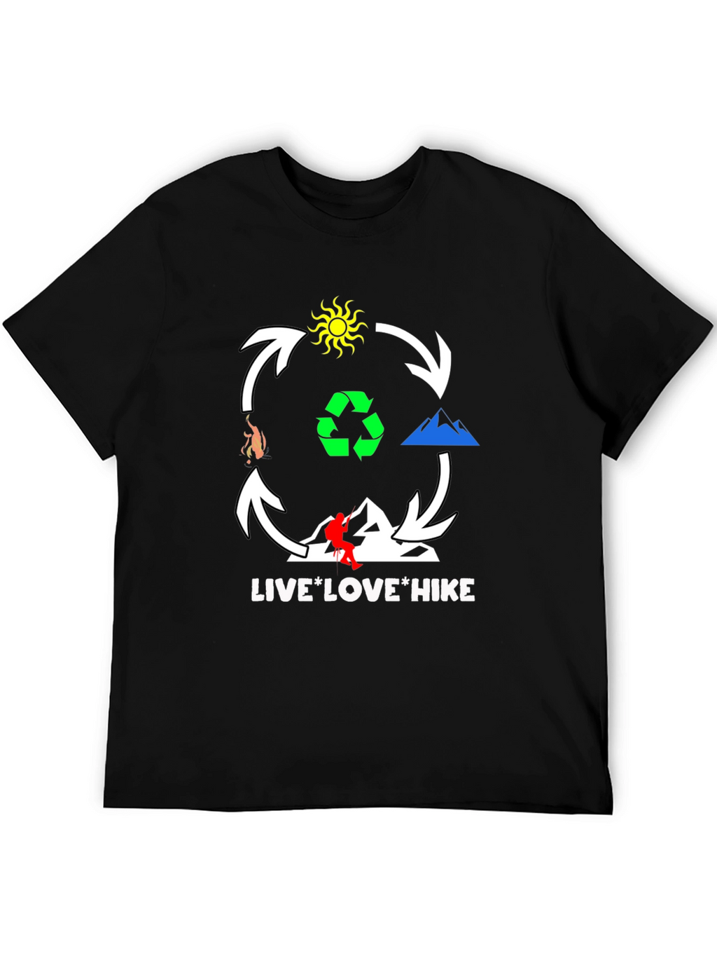 Live Love Hike T-Shirt - Outdoor Adventure Tee