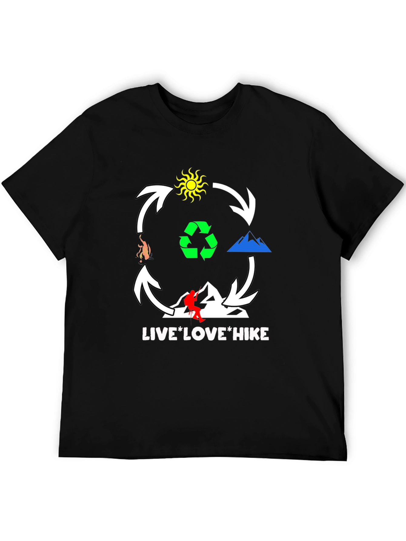 Live Love Hike T-Shirt - Outdoor Adventure Tee