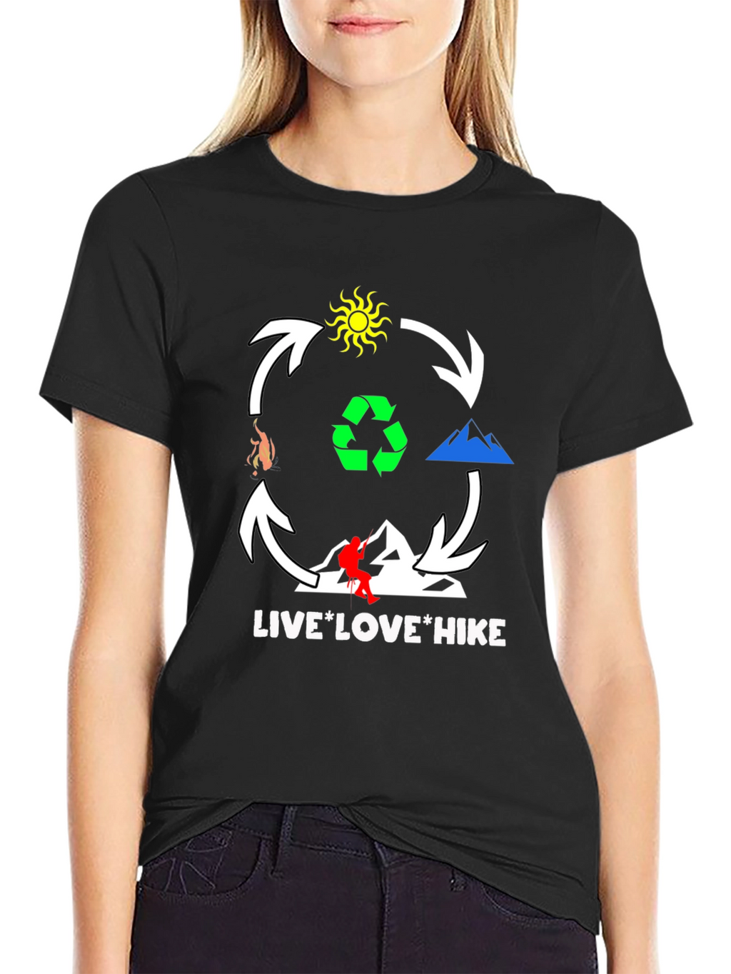 Live Love Hike T-Shirt - Outdoor Adventure Tee