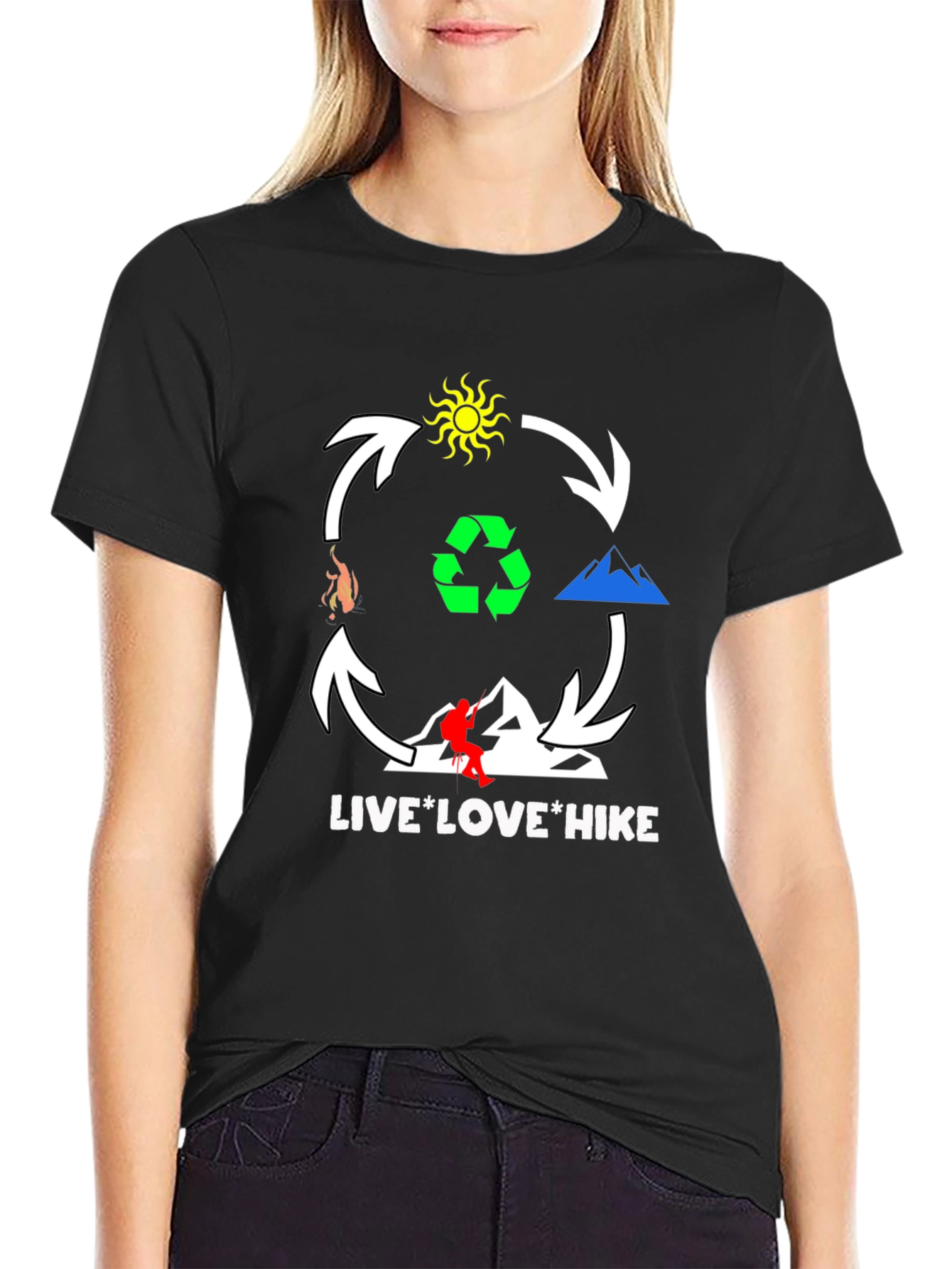 Live Love Hike T-Shirt - Outdoor Adventure Tee