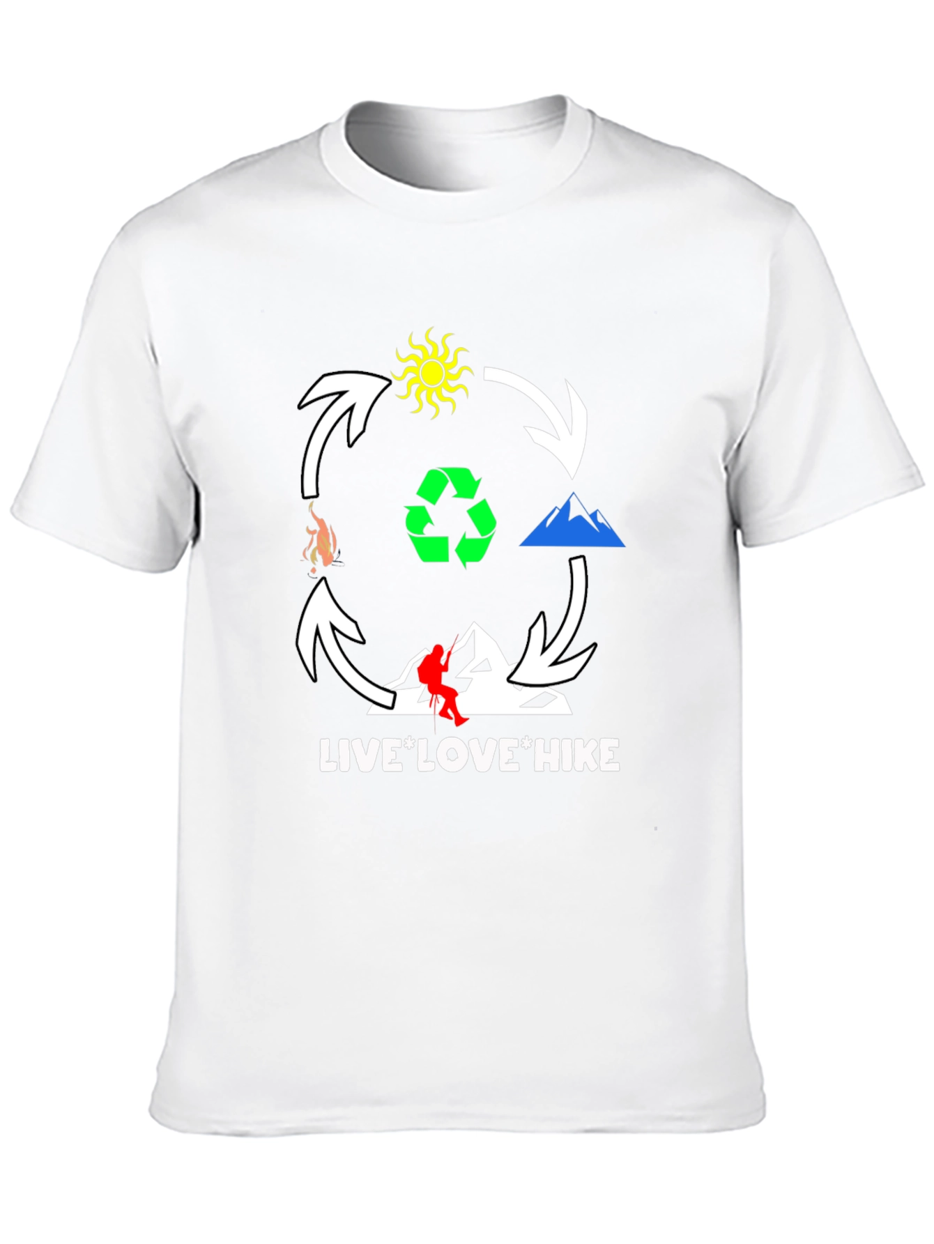 Live Love Hike T-Shirt - Outdoor Adventure Tee