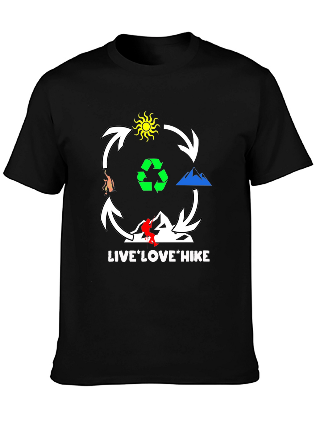 Live Love Hike T-Shirt - Outdoor Adventure Tee