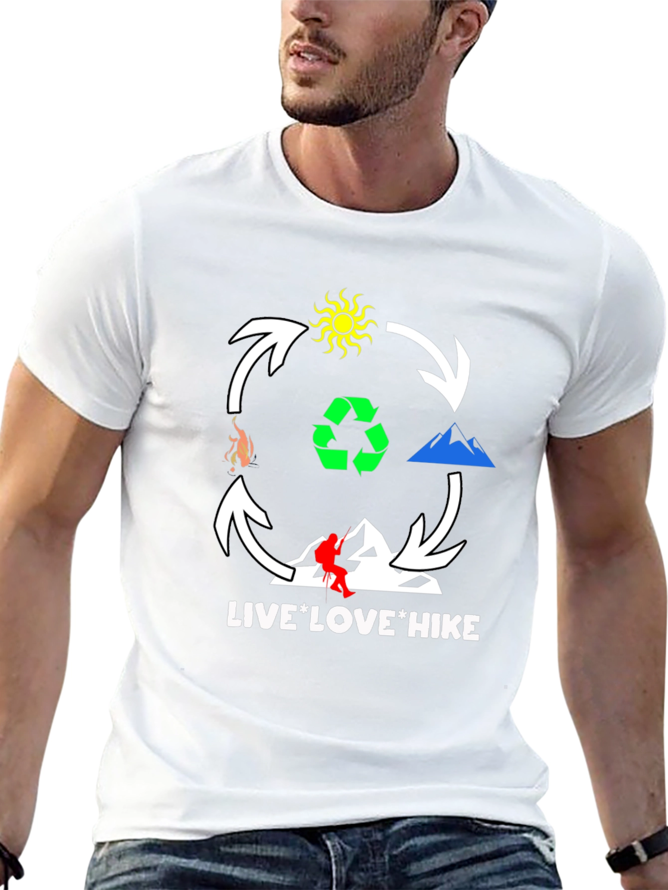 Live Love Hike T-Shirt - Outdoor Adventure Tee