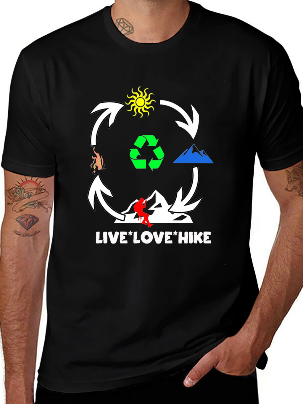 Live Love Hike T-Shirt - Outdoor Adventure Tee
