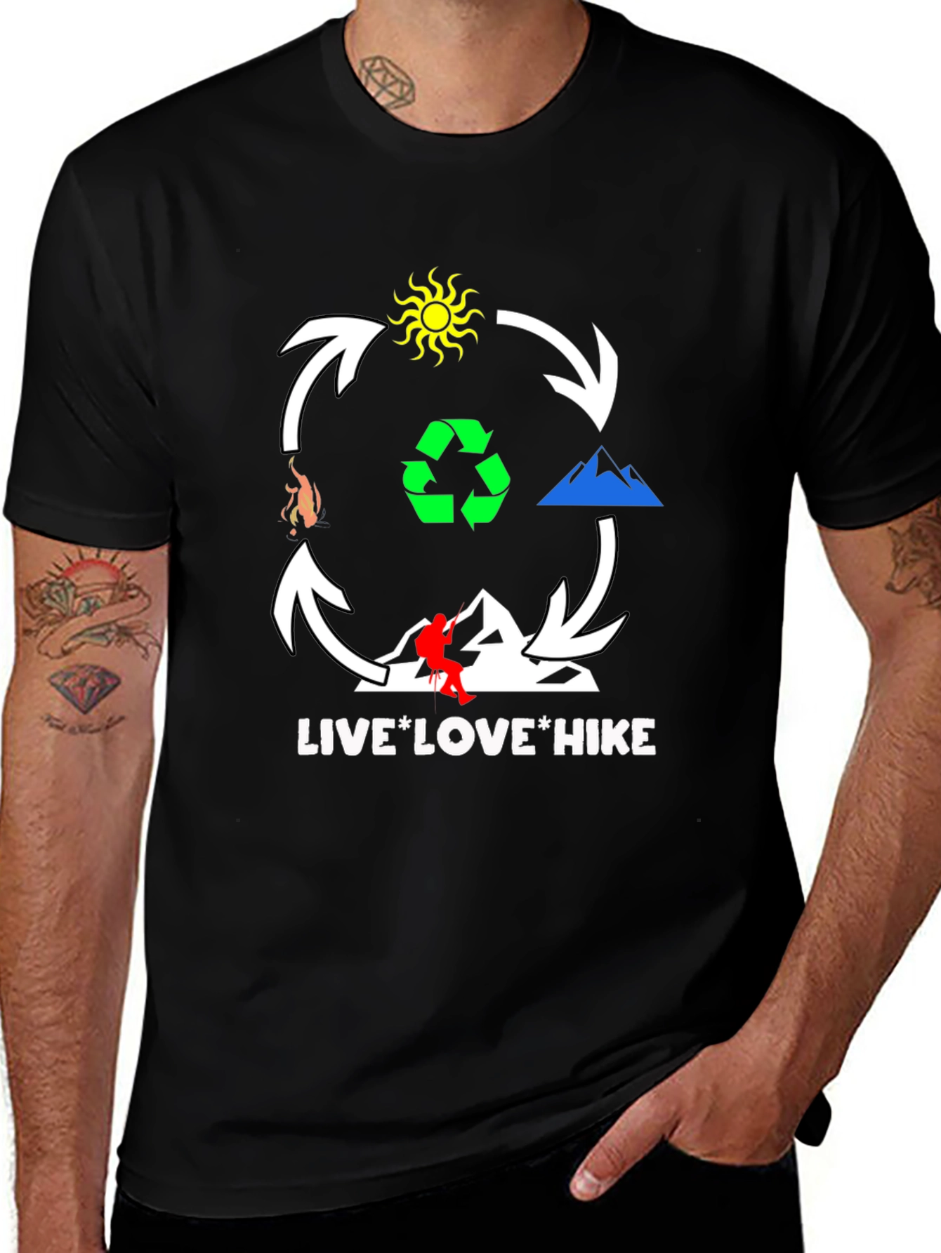 Live Love Hike T-Shirt - Outdoor Adventure Tee