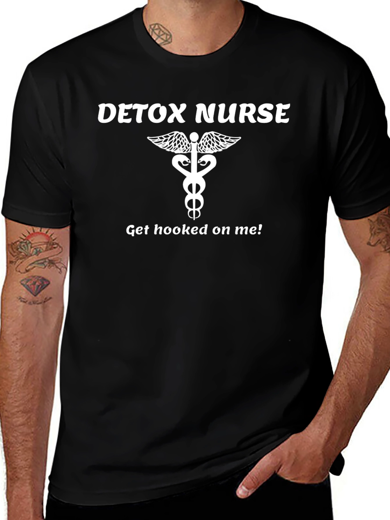 Detox Nurse T-Shirt - Get Hooked On Me! Nursing Tee