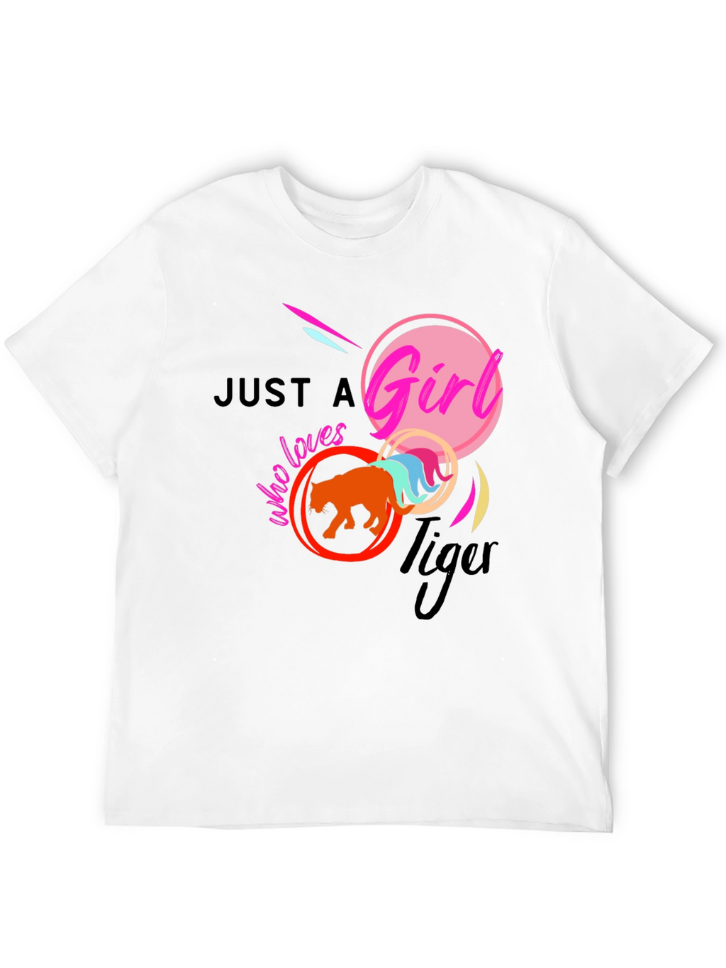 Just A Girl Who Loves Tigers Graphic T-Shirt