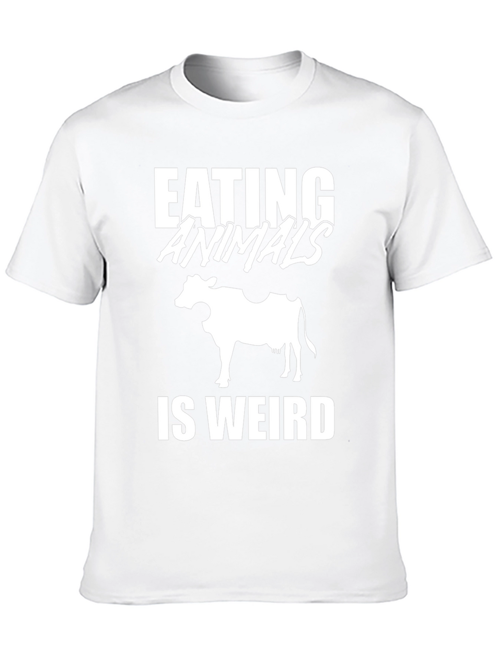 Eating Animals Is Weird T-Shirt Vegan Cow Tee