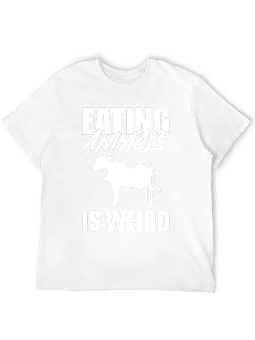 Eating Animals Is Weird T-Shirt Vegan Cow Tee
