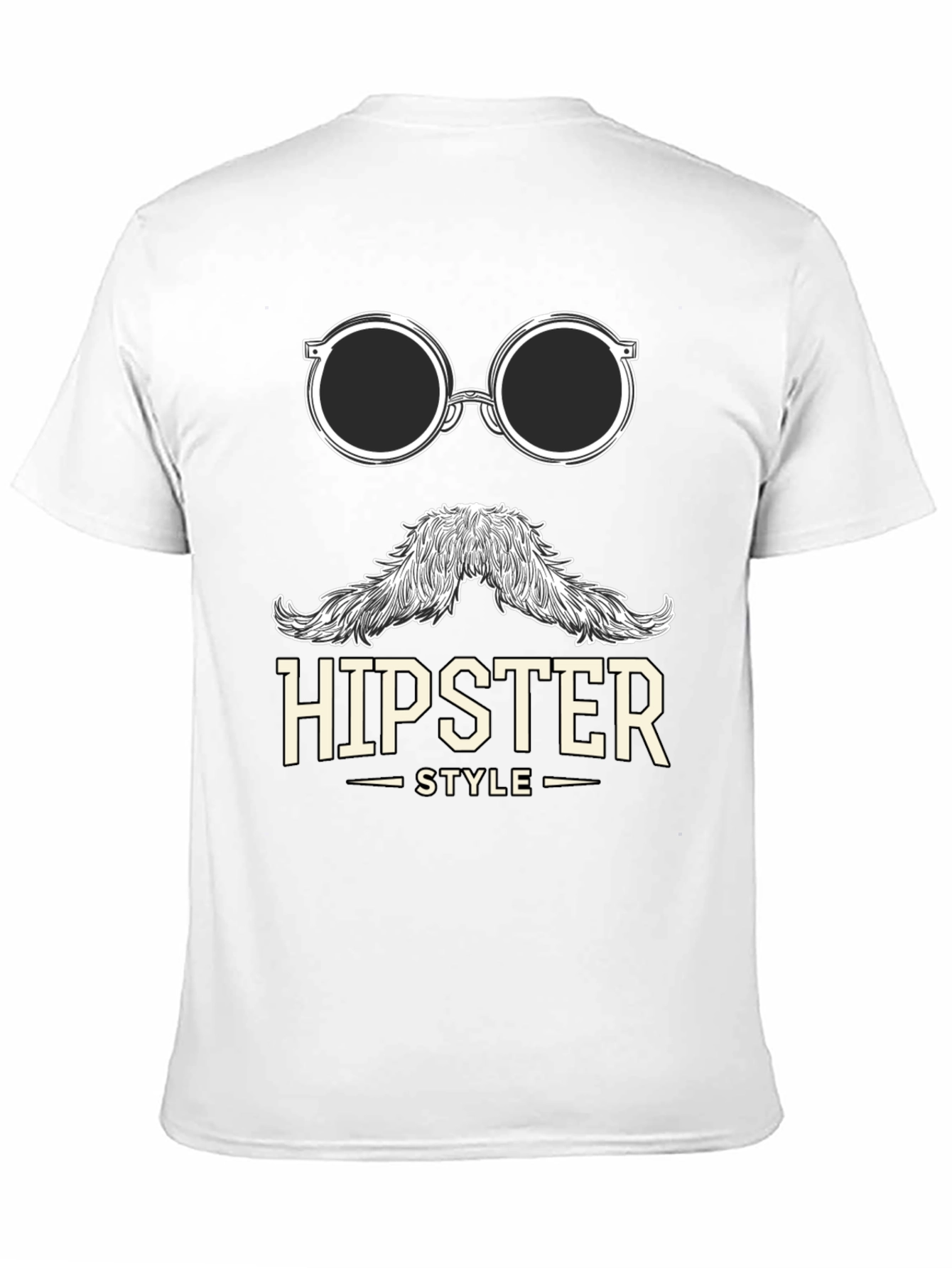 Hipster Style Graphic Tee - Black T-Shirt