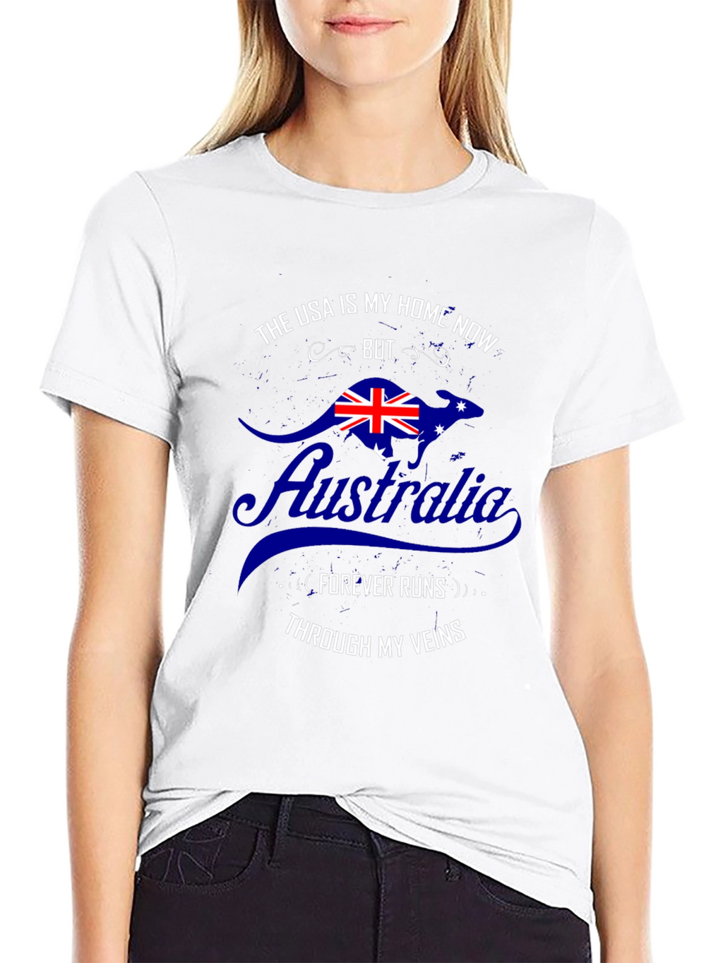 Australia Pride T-Shirt: USA Home Aussie Roots