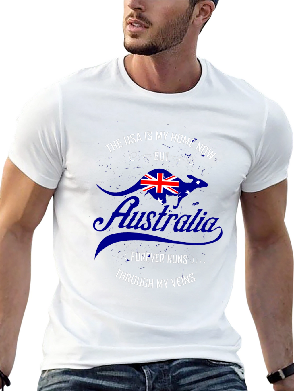 Australia Pride T-Shirt: USA Home Aussie Roots