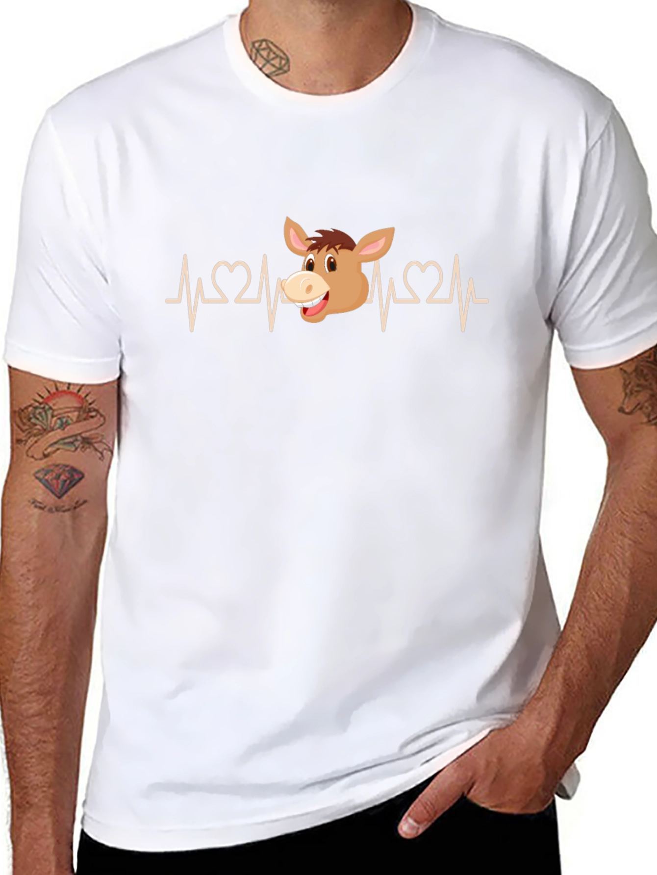 Donkey Heartbeat T-Shirt - Funny Animal Tee