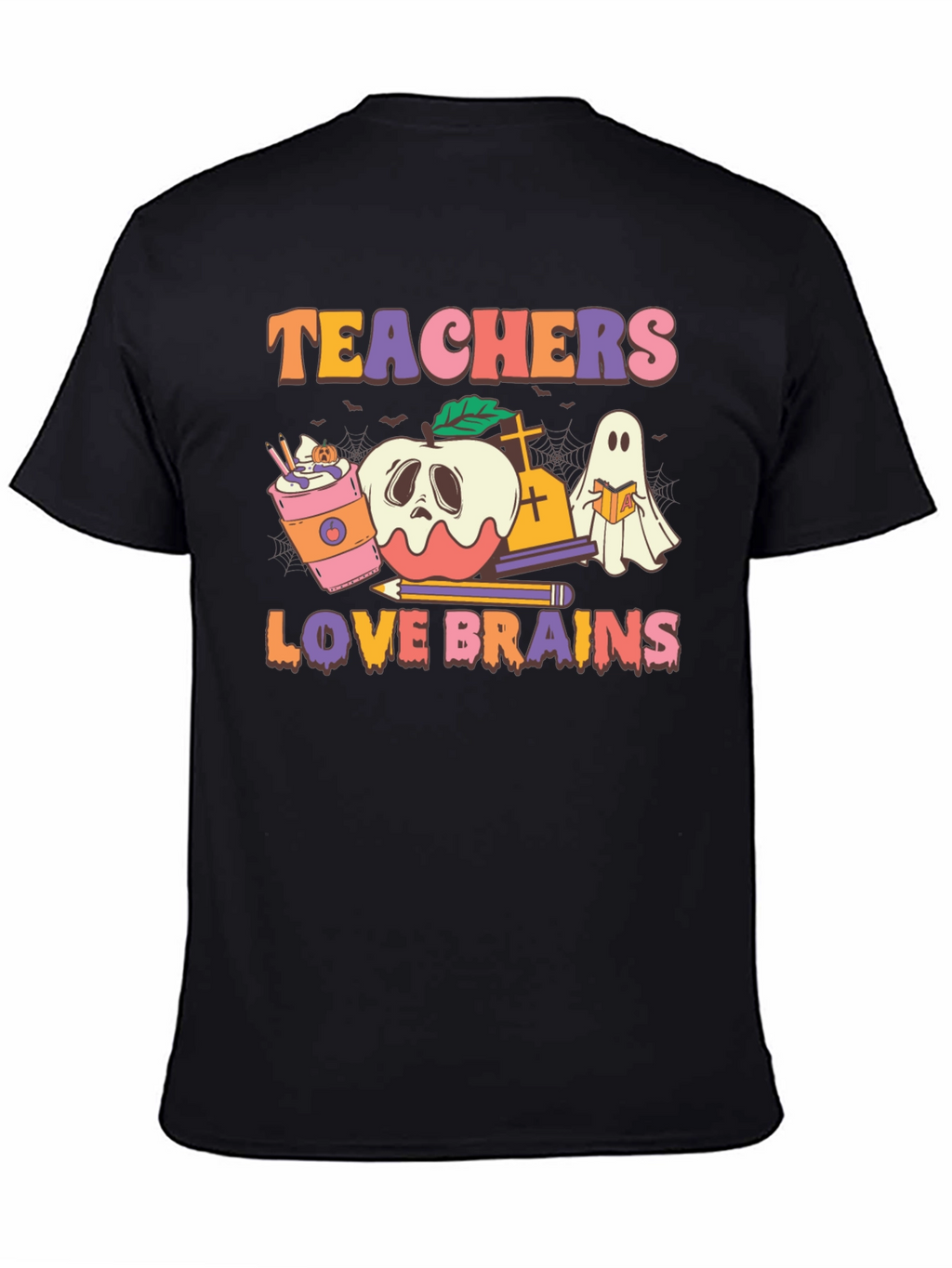 Teachers Love Brains Halloween Graphic Tee