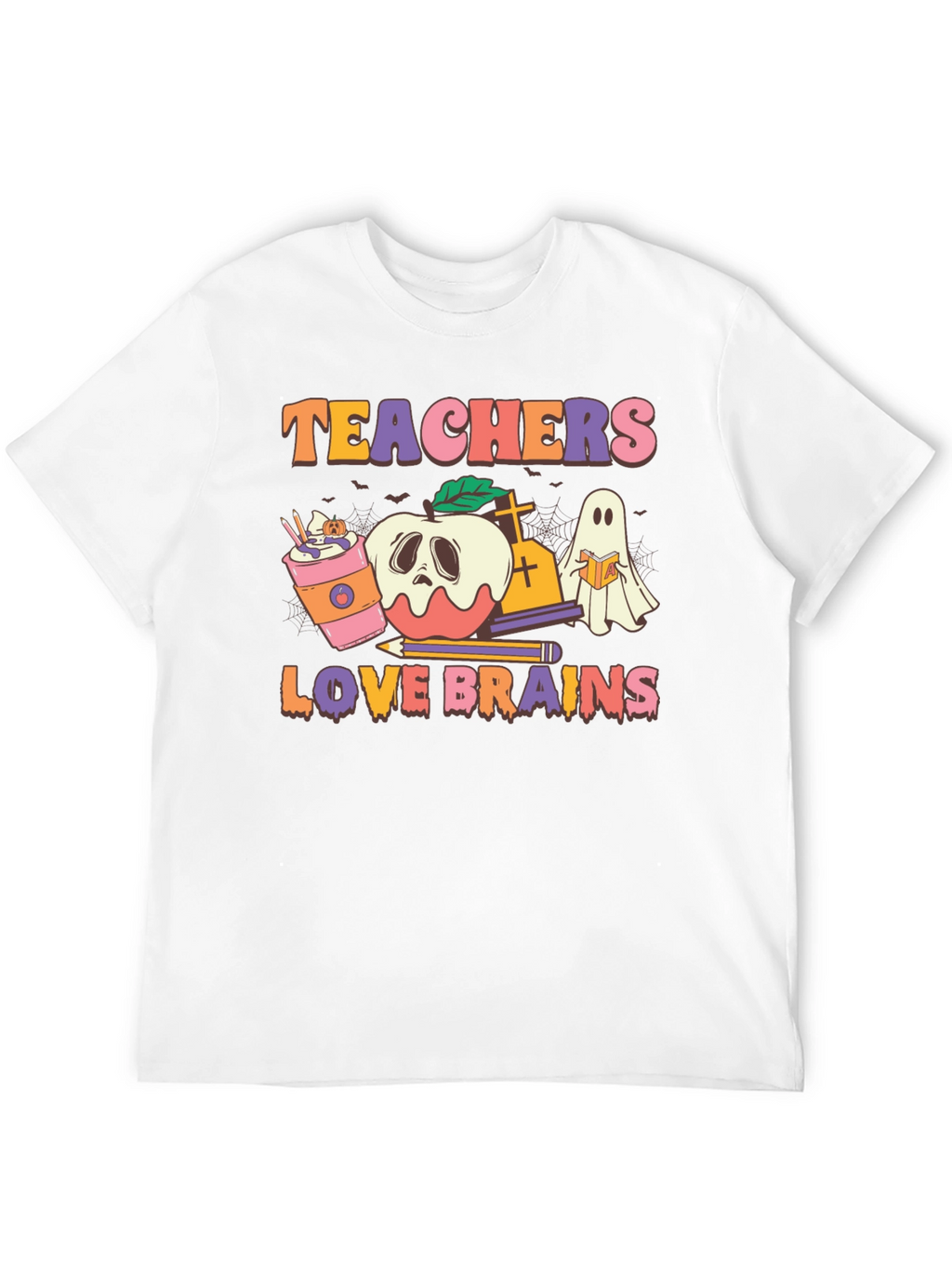 Teachers Love Brains Halloween Graphic Tee